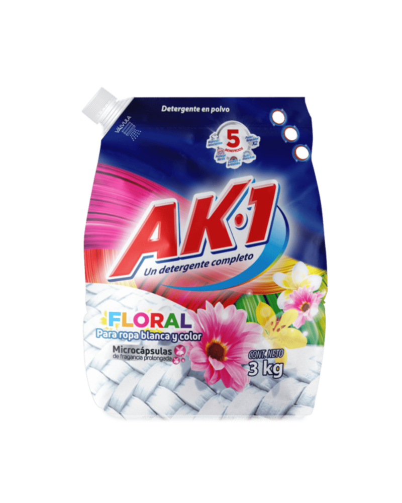 Ak1 Detergente Floral ( 3000 Grs )
