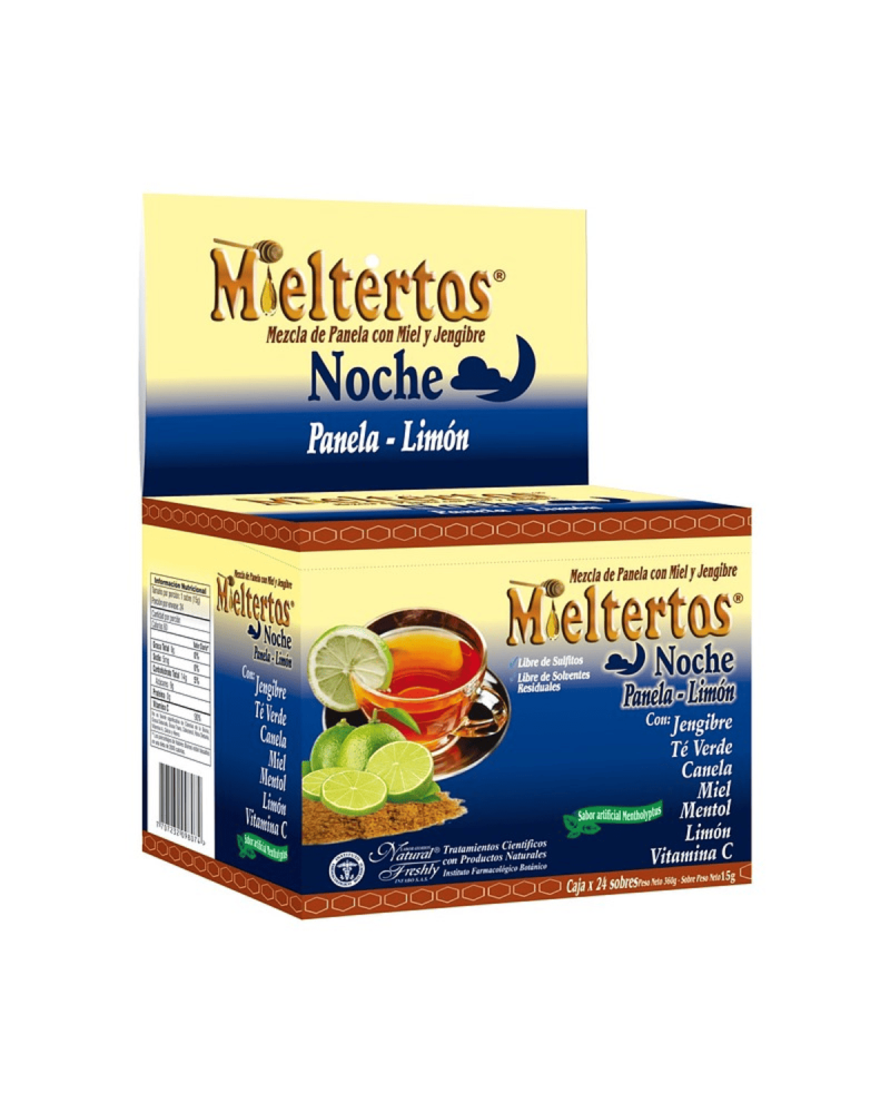 Mieltertos Gripa Noche Panela Limon X 24 Sobr