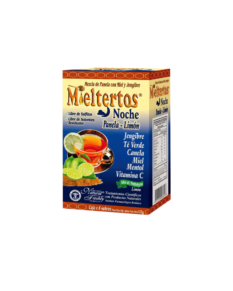Mieltertos Gripa Noche Panela Limon X 6 Sobres